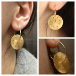 Wheel Of Change Earrings Precious Gold Plated..