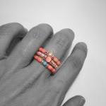 Coral Reef Set Of Three Stacking Rings With..